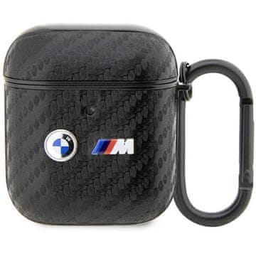 Bmw Ovitek BMW Carbon Double Metal Logo za AirPods 1/2, črna