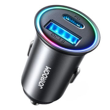 Joyroom Avtomobliski polnilec Joyroom JR-CCN04 USB-A/USB-C 60W - Črna