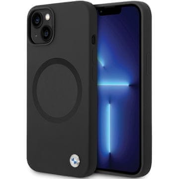 Bmw Silikonski ovitek BMW MagSafe s tekočim premazom za iPhone 14, črne barve