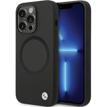 Bmw Silikonski ovitek BMW MagSafe s tekočim premazom za iPhone 14 Pro Max, črne barve