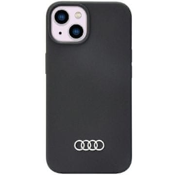 Audi Silikonski ovitek za iPhone 14 Audi, črne barve, trdi