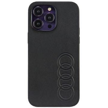 Audi Usnjen ovitek Audi za iPhone 14 Pro Max, črne barve