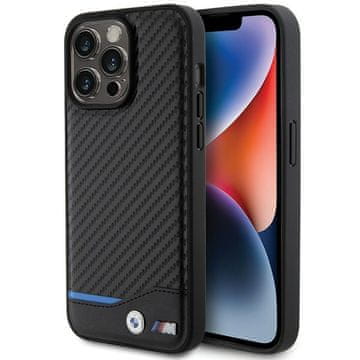 Bmw Ovitek za iPhone 15 Pro Max BMW usnjen karbonsko črn