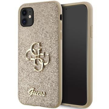 Guess Ovitek Hardcase z bleščečim napisom in zlatim vzorcem za iPhone 11