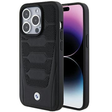 Bmw Usnjen ovitek BMW za iPhone 15 Pro Max, črne barve