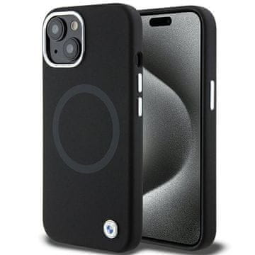 Bmw BMW Signature tekoče-silikonski MagSafe etui za iPhone 15 - črna