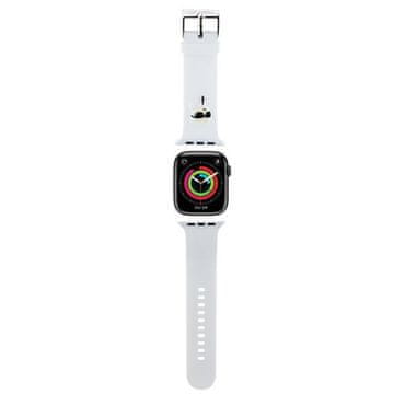 Karl Lagerfeld Karl Lagerfeld 3D gumijast pašček za Apple Watch 42/44/45/49mm - Karl Head, bela