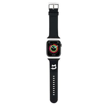 Karl Lagerfeld Karl Lagerfeld 3D Rubber Choupette Heads Strap for Apple Watch 38/40/41mm - Black
