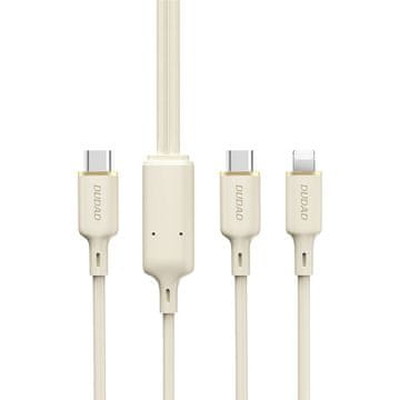 DUDAO Dudao L7SF kabel USB-C na USB-C / Lightning, 100W, 1.2m, bež