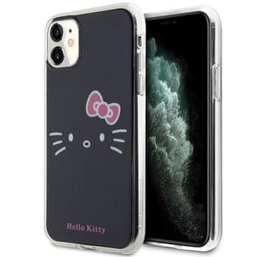 HELLO KITTY Ovitek za iPhone 11 Hello Kitty IML Kitty Face, črn