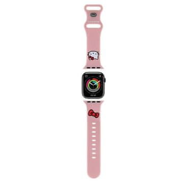 HELLO KITTY Silikonski pašček za Apple Watch 38 mm Hello Kitty roza