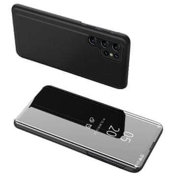 HURTEL Hurtel Clear View ovitek s preklopom za Xiaomi POCO C65 / Redmi 13C - črn