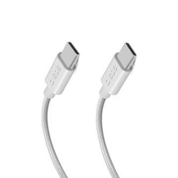 SBS SBS TECABLETISSUETCC2G 2x USB-C kabel, 2m, 60W PD, siv
