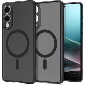 Spigen Spigen Ultra Hybrid Mag ovitek z MagSafe za Samsung Galaxy S25 Edge - črn prosojen