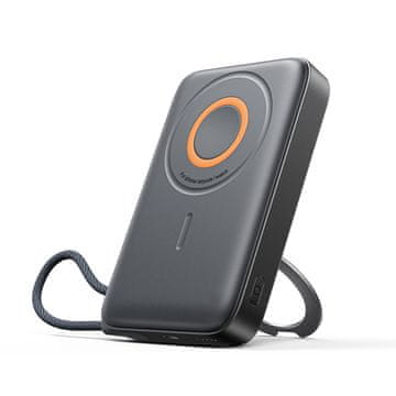 Joyroom Joyroom JR-PBM02 Powerbank 10000mAh 3v1 MagSafe z kablom - črn