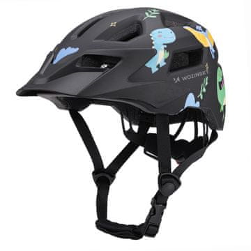 WOZINSKY Wozinsky otroška MTB čelada z odstranljivim vizirjem XS - črna