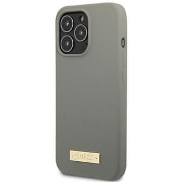 Guess SILIKONSKI OVITEK GUESS TRDI ZA IPHONE 13 13 PRO ZA LOGO PLOŠČICO MAGSAFE