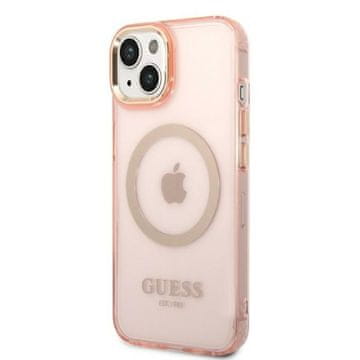 Guess GUESS HARDCASE ZA IPHONE 14 PLUS 6.7 GOLD OUTLINE PROSOJEN