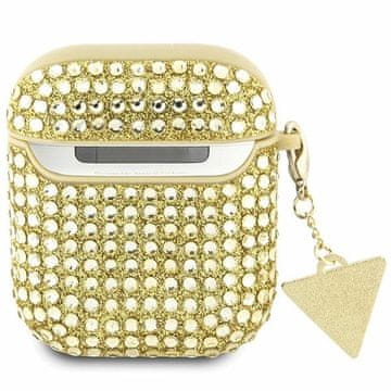 Guess GUESS ETUI ZA AIRPODS 1 2 GOLD CHARME RHINESTONE GUA2HDGTPD