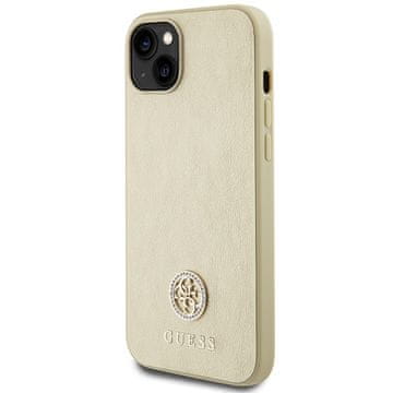 Guess GUESS GUHCP15SPS4DGPD IPHONE 15 / 14 / 13 6.1 ZLATO/ZLATO TRDO OHIŠJE USNJE 4G KOVINSKI LOGOTIP STRASS