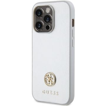 Guess GUESS HARDCASE OVITEK ZA IPHONE 15 PRO 6.1 STRASS KOVINSKI LOGO VISOKI