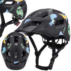 WOZINSKY Wozinsky otroška MTB čelada z odstranljivim vizirjem XS - črna