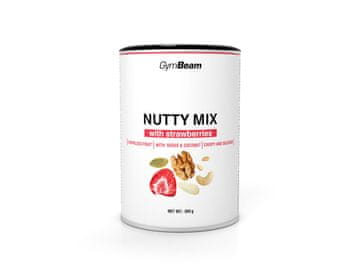 GymBeam Mešanica oreščkov Nutty Mix z jagodami, 300 g