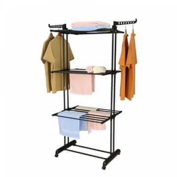 Northix Herzberg HG-8034BB: Premično stojalo za oblačila - črno