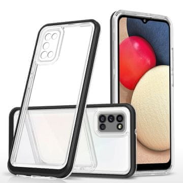 HURTEL Hurtel Clear 3in1 ovitek za Samsung Galaxy A03s, črni okvir