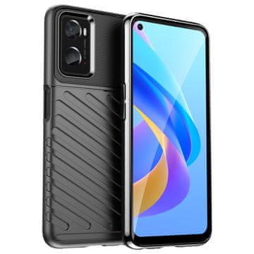 HURTEL Thunder Case ovitek za Oppo A76 / A36 / Realme 9i - črn