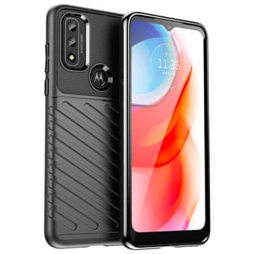 HURTEL Thunder Case ojačano ovitek za Motorola Moto G Play 2022, črn