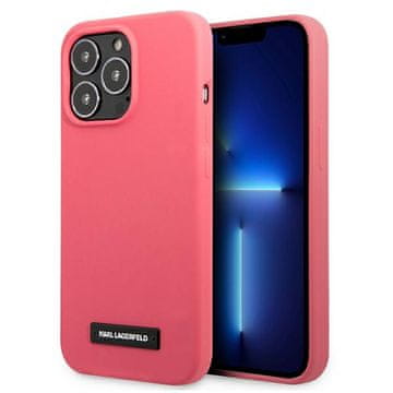 Karl Lagerfeld Ovitek Karl Lagerfeld Silicone Plaque za iPhone 13 Pro / 13, fuksija