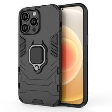 HURTEL Hurtel Ring Armor ovitek za iPhone 14 Pro - črn
