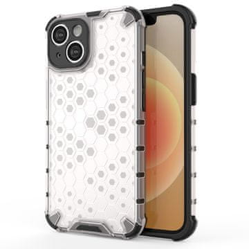 HURTEL Hurtel Honeycomb ovitek za iPhone 14 Plus, hibridni, prozoren