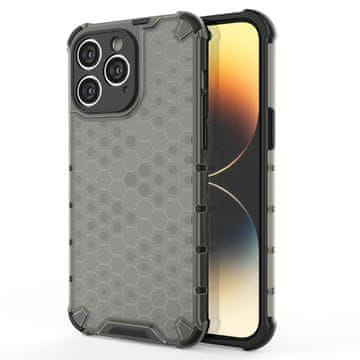 HURTEL Hurtel Honeycomb ovitek za iPhone 14 Pro, hibridni, črn