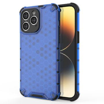HURTEL Hurtel Honeycomb ovitek za iPhone 14 Pro, hibridni, moder