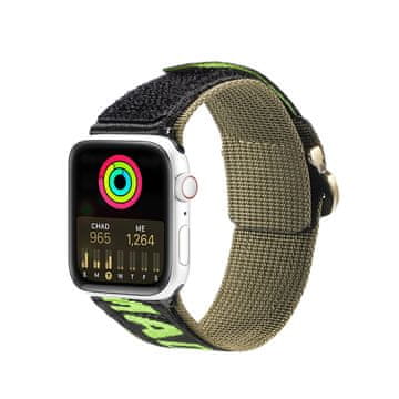 Dux Ducis Dux Ducis Strap (Outdoor) pašček za Apple Watch Ultra/SE/9-1 (49-42 mm), najlon, črno-zelen