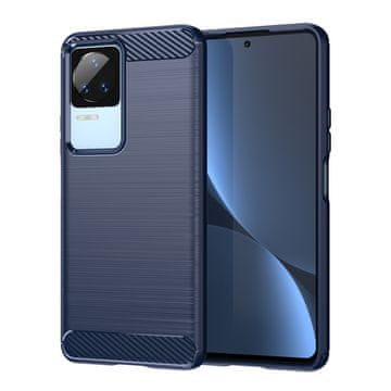 HURTEL Carbon etui za Xiaomi Poco F4 5G - modri