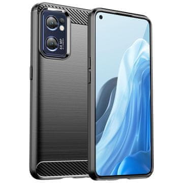 HURTEL Carbon etui za Realme Narzo 50 5G - črni