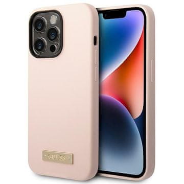 Guess Ovitek MagSafe za iPhone 14 Pro Max roza