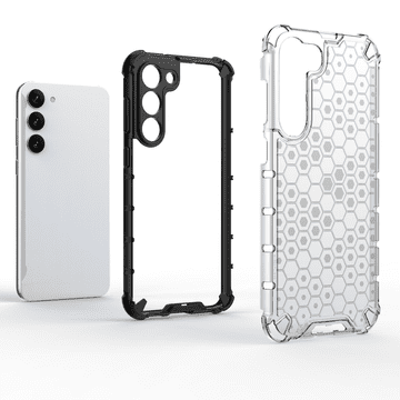 HURTEL Honeycomb oklopni hibridni ovitek za Samsung Galaxy S23+ - prozoren