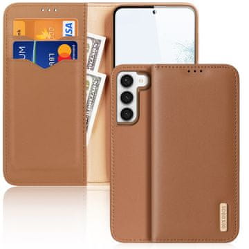 Dux Ducis Preklopni ovitek Dux Ducis Hivo z denarnico in RFID zaščito za Samsung Galaxy S23+ - rjava