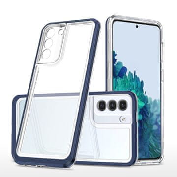 HURTEL Hurtel Clear 3in1 ovitek za Samsung Galaxy S23+, modri okvir
