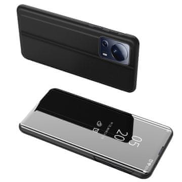 HURTEL Clear View Case ovitek za Xiaomi 13 Lite (preklopni, črn)