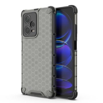 HURTEL Honeycomb ovitek za Xiaomi Redmi Note 12 Pro+ (okLopni, črn)