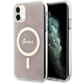 Guess Ovitek MagSafe za iPhone 11 roza