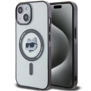 Karl Lagerfeld Karl Lagerfeld Choupette's Head prozoren ovitek MagSafe za iPhone 15