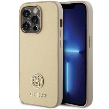 Guess Ovitek Strass Metal Logo Gold za iPhone 15 Pro Max