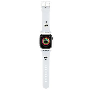 Karl Lagerfeld Karl Lagerfeld 3D Rubber Karl&Choupette Heads strap for Apple Watch 42/44/45/49mm - white