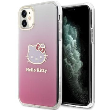 HELLO KITTY Ovitek za iPhone 11 Hello Kitty Gradient Kitty Head Pink